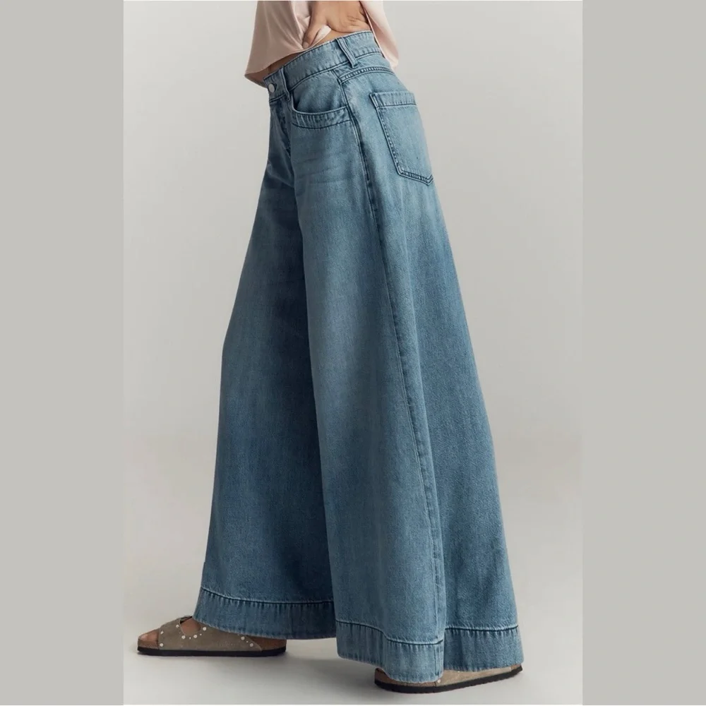 Anthropologie Pilcro Mid-Rise Super Wide Leg Jeans
Elkhorn Coral Blue 30 NWT - Picture 15 of 16